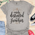 Easily distracted by frenchies - V9 - Elegant Writing T-Shirt